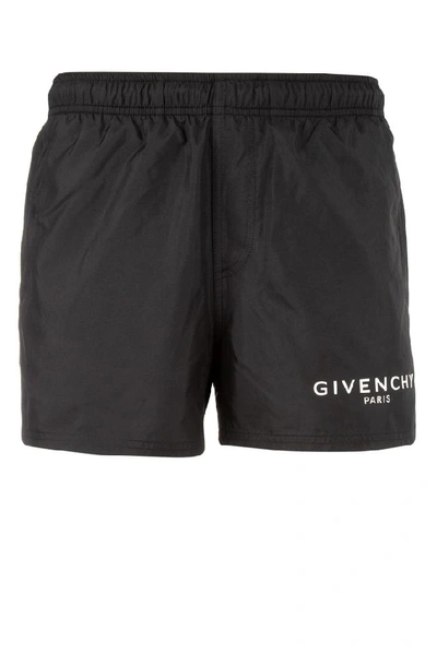 Shop Givenchy Logo Swim Shorts In 001