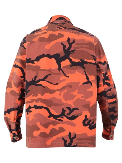 Shop Mcq By Alexander Mcqueen Mcq Alexander Mcqueen Camouflage Denim Jacket In Orange
