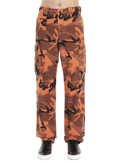 Shop Mcq By Alexander Mcqueen Mcq Alexander Mcqueen Camouflage Cargo Pants In Orange