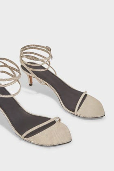 Shop Isabel Marant Aridee Metallic Leather Sandals In Gold