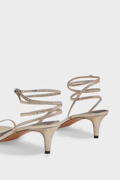 Shop Isabel Marant Aridee Metallic Leather Sandals In Gold