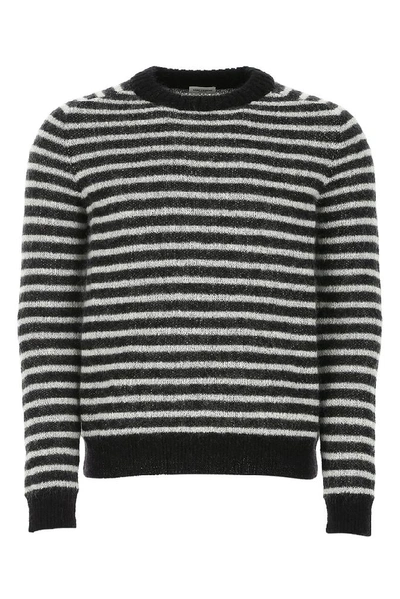 Shop Saint Laurent Striped Sweater In Multi