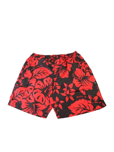 Shop Palm Angels Printed Swim Shorts In Multi