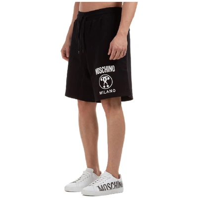 Shop Moschino Logo Printed Track Shorts In Black