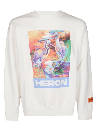 Shop Heron Preston Graphic Print Sweater In White