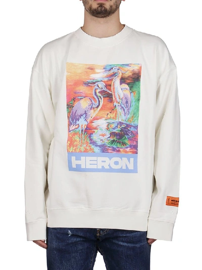 Shop Heron Preston Graphic Print Sweater In White