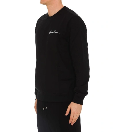 Shop Versace Gv Logo Sweatshirt In Black