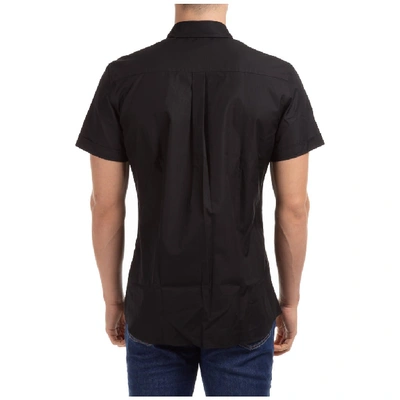Shop Moschino Logo Printed Short Sleeve Shirt In Black