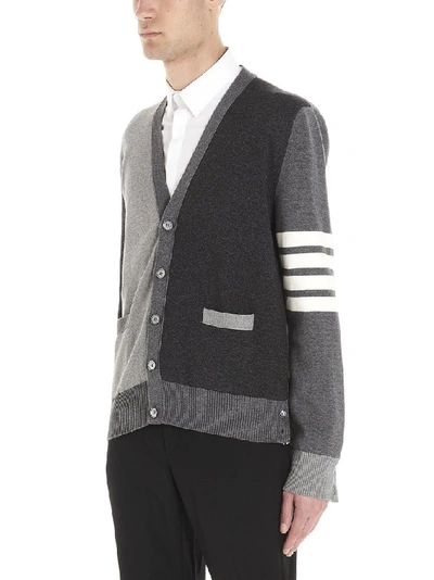 Shop Thom Browne Color Block Cardigan In Multi