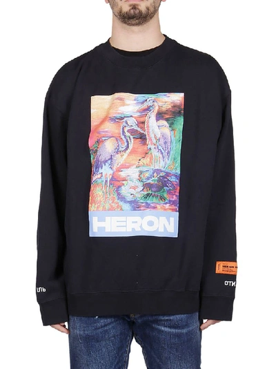 Shop Heron Preston Graphic Print Sweater In Black
