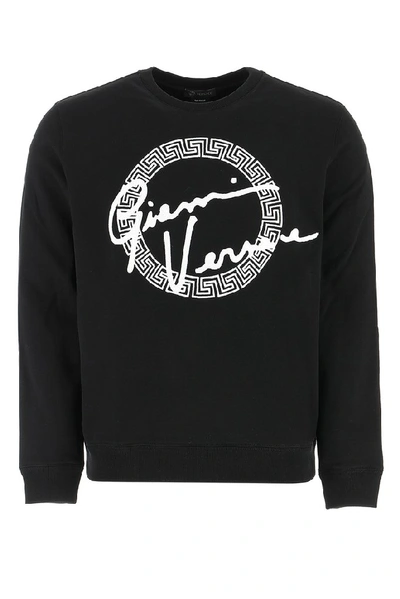 Shop Versace Gv Signature Crewneck Sweater In A2024