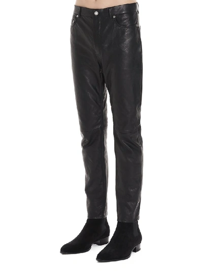 Shop Saint Laurent Slim Fit Pants In Black