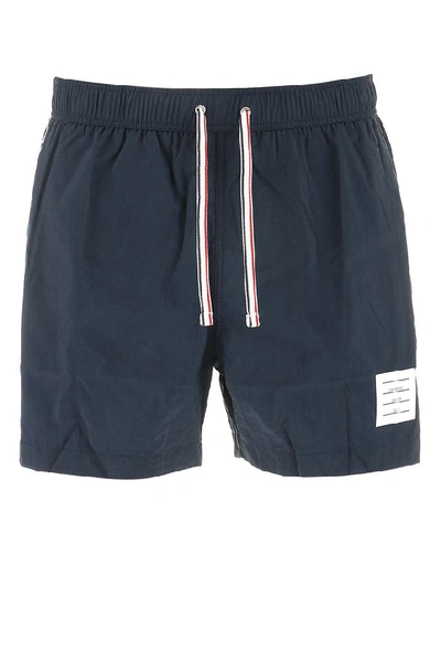 Shop Thom Browne Drawstring Swimming Shorts In 415