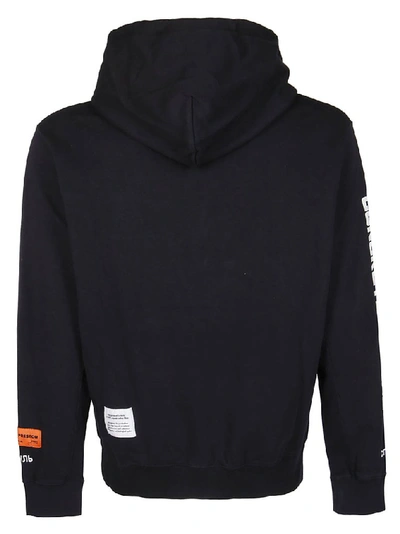 Shop Heron Preston Graphic Print Hoodie In Black