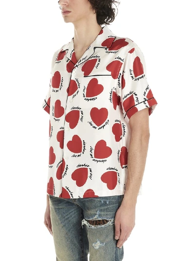 Shop Amiri Heart Print Shirt In Multi