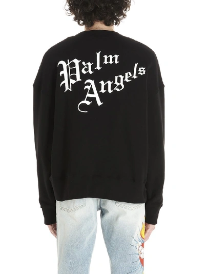 Shop Palm Angels Scared Heart Sweatshirt In Black