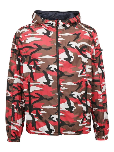 Shop Prada Reversible Camouflage Print Jacket In Multi