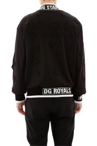 Shop Dolce & Gabbana Star Bomber Jacket In Black