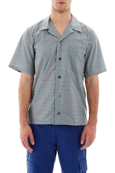 Shop Kenzo Tiger Pattern Print Bowling Shirt In Multi