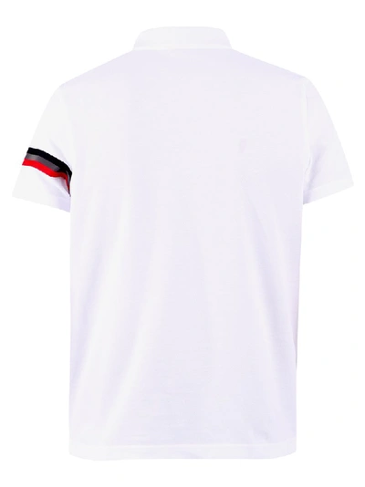 Shop Moncler Logo Polo Shirt In White