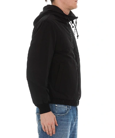 Shop Ferragamo Salvatore  Reversible Gancini Jacket In Black
