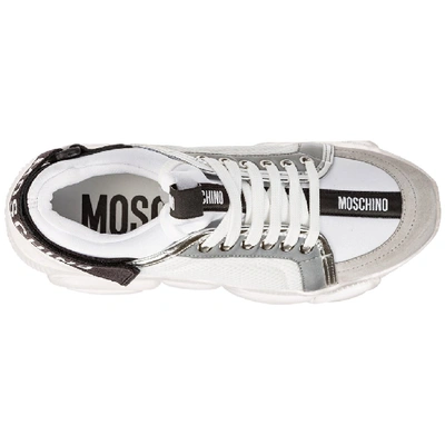 Shop Moschino Teddy Run Sneakers In White