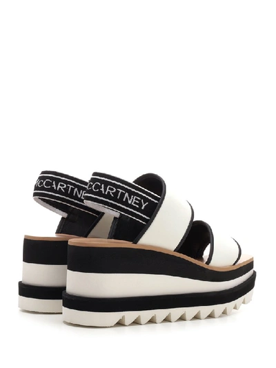 Shop Stella Mccartney Logo Strap Platform Sandals In Multi