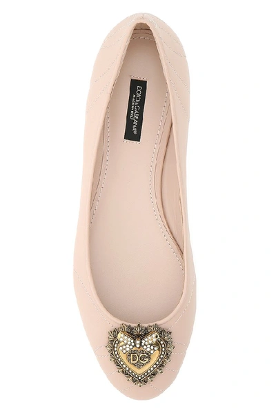 Shop Dolce & Gabbana Devotion Ballerinas In Pink