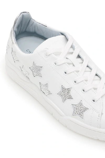 Shop Chiara Ferragni Glitter Star Sneakers In White