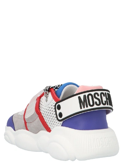 Shop Moschino Teddy Roller Skates Sneakers In Multi