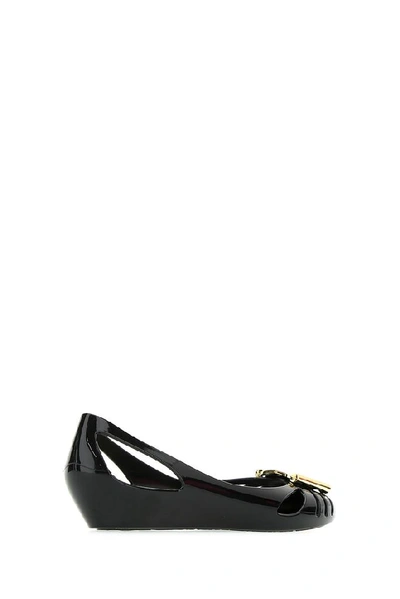 Shop Ferragamo Salvatore  Jelly Ballet Flats In Black