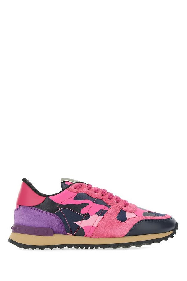 valentino garavani rockstud camouflage sneakers