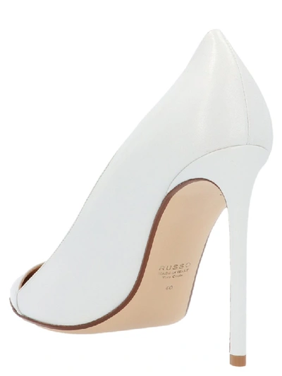 Shop Francesco Russo Pointed Pumps In White