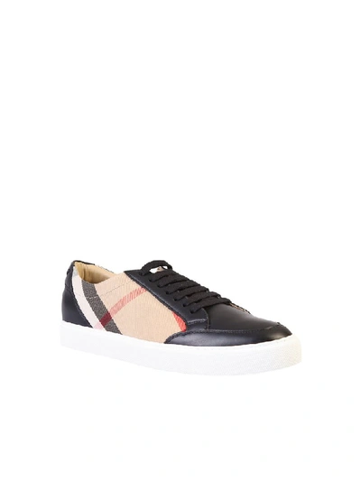 Shop Burberry Checked Sneakers In Multi
