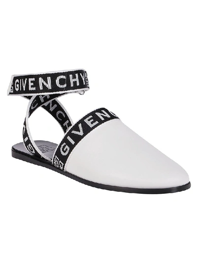 Shop Givenchy Logo Mules In White