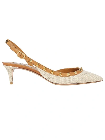 Shop Valentino Garavani Rockstud Slingback Pumps In Multi