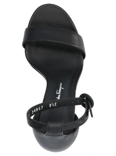 Shop Ferragamo Salvatore  Azalea X5 Sandals In Black