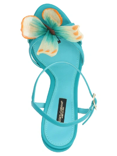 Shop Dolce & Gabbana Devotion Sandals In Blue