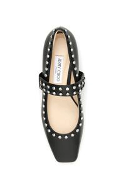 Shop Jimmy Choo Minette Ballerina Shoes In Black