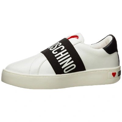 Shop Love Moschino Logo Panelled Sneakers In Multi