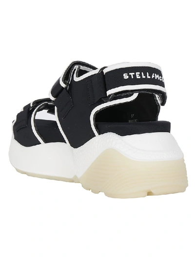 Shop Stella Mccartney Eclypse Strapped Sandals In Black/white