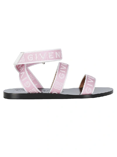 Shop Givenchy Logo Strap Sandals In Pink