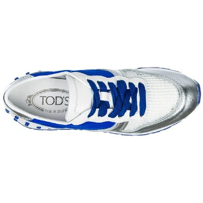 Shop Tod's Contrasting Panelled Sneakers In Multi