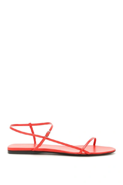 Shop The Row Flat Slingback Strap Sandals In Red