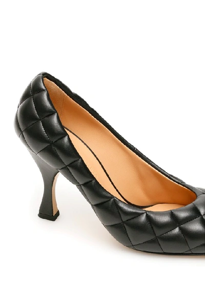 Shop Bottega Veneta Quilted Steel Cap Pumps In Black