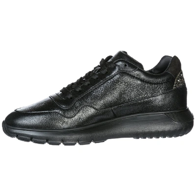Shop Hogan Glitter Sneakers In Black