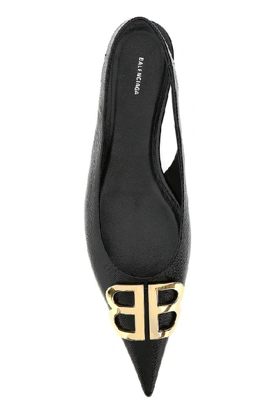 Shop Balenciaga Bb Slingback Ballerinas In Black