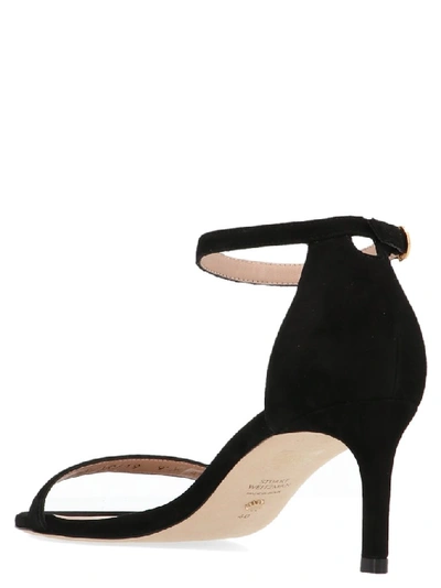 Shop Stuart Weitzman Nunaked Straight Sandals In Black