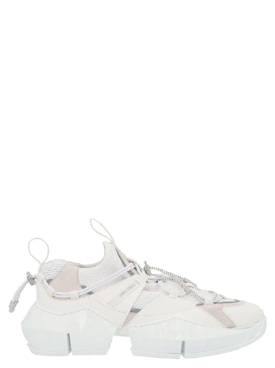 Shop Jimmy Choo Diamond Trail Sneakers In White