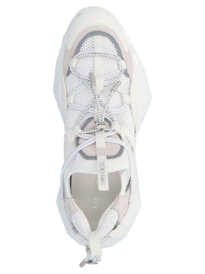 Shop Jimmy Choo Diamond Trail Sneakers In White